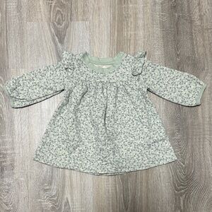 Carter's Green Floral Baby Dress with Ruffles